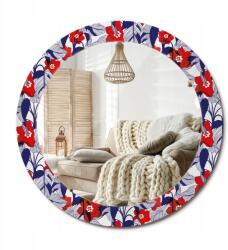  Kerek fali dekoratív tükör üveg keretben fi 70 cm Filodendronok (010090550100300072589)