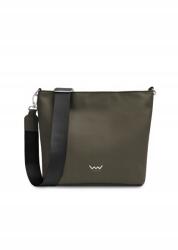 VUCH Sabin Green kézitáska, belső rekeszek, állítható vállpánt, cipzáras, szilárd alsó (P12086)