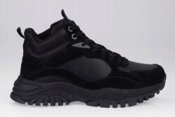 Big Star Férfi bélelt trekking cipő Big Star OO174517, fekete bőr, Size 44 (OO174517)