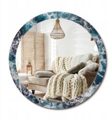  Kerek tükör, XXL Size 100cm, viharos tenger, csiszolt élek, 4mm, fém medálokkal (010090550130300072564)