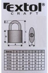Extol Craft lakat, öntöttvas, 63mm (93163) - szerszamshop24