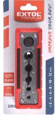 Extol fúróvezető sablon (fúrósablon) fúrószárakhoz, 6 méret: 2-12 mm (8801920) - szerszamshop24