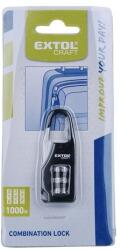 Extol Craft bőröndlakat, számzáras, 1000 db kód beállítható, 21, 5×60mm, kengyelátmérő: 3, 5 mm (78110)
