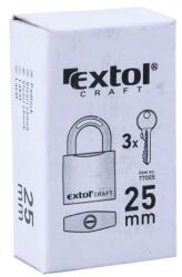 Extol Craft lakat, vas, 3 kulccsal, dobozban ; 25mm (77005)