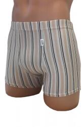 SmithBoxer Drapp, csíkos rövid stretch alsónadrág (XL)