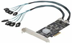 StarTech - 8 portos SATA PCIe kártya - PCI Express 6 Gbps SATA bővítőadapter kártya - 8P6G-PCIE-SATA-CARD (8P6G-PCIE-SATA-CARD)