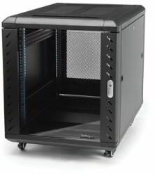 StarTech - 4 oszlopos 15U szerver rack szekrény, zárható 19" - RK1536BKF (RK1536BKF)