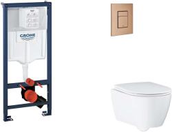 GROHE Rapid SL - Készlet fali beépítéshez, WC, SoftClose ülőkével és Skate Cosmopolitan gombbal, csiszolt Warm Sunset SANI11BB4138 (SANI11BB4138)