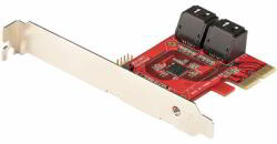 StarTech - SATA PCIe kártya - 4 portos PCIe SATA bővítőkártya - 4P6G-PCIE-SATA-CARD (4P6G-PCIE-SATA-CARD)