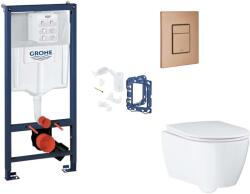 GROHE Rapid SL - Készlet fali beépítéshez, WC, SoftClose ülőke, Skate Cosmopolitan gombok és bedobható tabletta készlet, csiszolt Warm Sunset SANI11BB4164 (SANI11BB4164)
