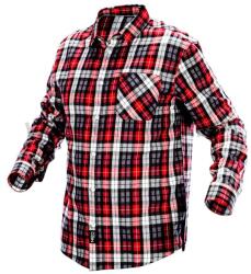 NEO TOOLS Munkaruha Flanel Ing Piros-fekete-fehér (81-540-s)
