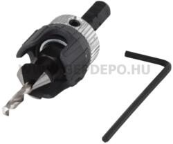 wolfcraft Elöfúró süllyesztövel és mélységstoppal, hatszögszárú, 3.2-12mm 45° (2544000)