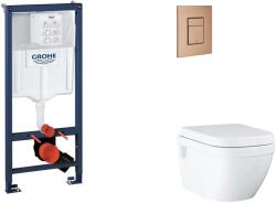 GROHE Rapid SL - Készlet fali beépítéshez, WC, SoftClose ülőkével és Skate Cosmopolitan gombbal, csiszolt Warm Sunset SANI11BB4133 (SANI11BB4133)