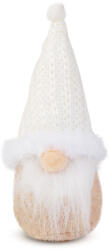  Karácsonyi skandináv manó dekoráció, fehér sapkával, 17 cm magas