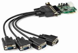StarTech - 4 portos PCI Express RS232 soros adapterkártya - PEX4S953LP (PEX4S953LP)