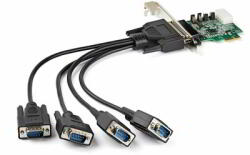 StarTech - 4 portos PCI Express RS232 soros adapterkártya - PEX4S953 (PEX4S953)