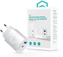 DEVIA Ultra1 22W PD+QC+Apple Watch 2in1 hálózati gyorstöltő adapter - fehér - nextelshop