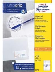 AVERY 3474 70×37mm univerzális 2400db-os etikett (AVERY_3474) (AVERY_3474)