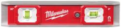 Milwaukee Vízmérték 23cm, 2db LED világítású libella, pontossága: ±0, 5 mm/m, mágneses, (4932498742)