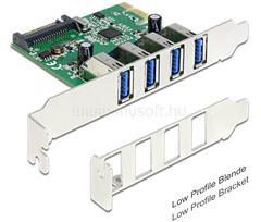 Delock PCI Express kártya > 4 x USB 3.0 (DL89360) (DL89360)