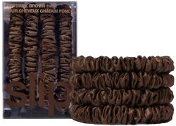Slip Pure silk skinny scrunchies Dark Brown