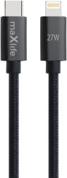 Maxlife USB-C - Lightning 2, 0 m 27W fekete kábel Maxlife MXUC-12
