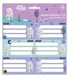 Ars Una Cute Animals Unicorn 25 (5448) 3x6 db füzetcímke (ARS_UNA_53834485) (ARS_UNA_53834485)