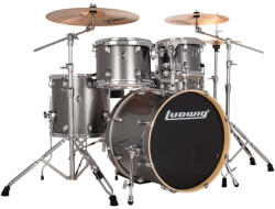 Ludwig Evolution 20" 5 részes dobszerelés állványzattal - Platinum
