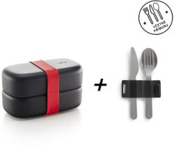Lékué uzsonnás doboz, Lunch Box To Go + Evőeszközök, Basic To Go Limited Edition (0301030G08M015)