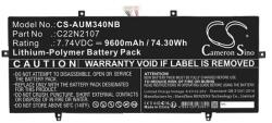 Cameron Sino li-polymer akku (7.74v/9600mAh, asus c22n2107 kompatibilis) fekete (CS-AUM340NB)
