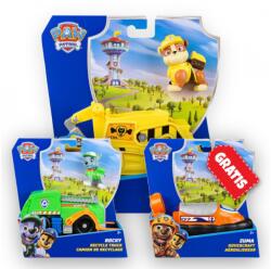 Starpak OFERTĂ: Patrula căţeluşilor vehicule de bază Rubble + Rocky + Zuma Gratuit (AS_6071214_6071213_6071225) Figurina