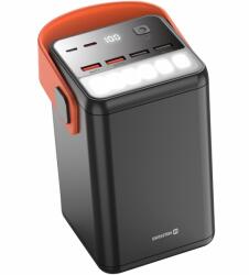 SWISSTEN Külső akkumulátor, Swissten Power Line 60000 mAh 65W, Usb-A, Usb-C, Fekete