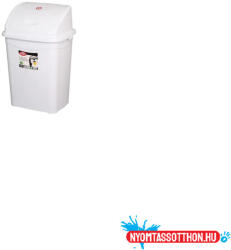  Szemetes kuka billenő fedéllel műanyag 4 literes fehér UP113 (46988)