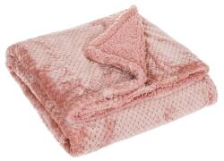 Welora Bársonyos tapintású takaró franciaágyhoz, dombornyomott popcorn mintával, 230x220 cm, rózsaszín (JM1239064)