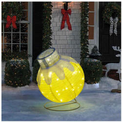  Világító Dekoráció Gömbdísz 60 LED Arany 60x83 cm