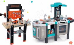 Smoby Set atelier cu mașină de găurit Black&Decker Smoby şi bucătăria Tefal cu bule magice (SM360701-5) Set bricolaj copii