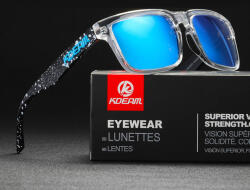 KDEAM OPTICS polarizált napszemüveg UV400 női férfi uniszex fekete pöttyös kék