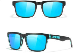 KDEAM OPTICS polarizált napszemüveg UV400 fekete kék keret kék lencse női férfi uniszex