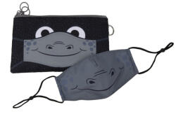 ZIPIT Penar dublu cu fermoar si masca material textil, ZIPIT Face-It Masks - negru (ZP-428646) Penar