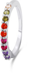 Brilio Silver Inel jucăuș din argint cu pietre colorate de zircon RI063W 56 mm