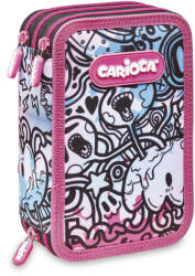 CARIOCA Penar echipat cu 2 compartimente Carioca Comics, Bleu-roz (CA-131551) Penar