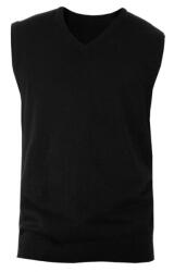 Kariban Férfi pulóver Kariban KA969 Men'S Sleeveless v-neck Jumper -S, Black