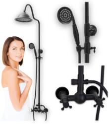  Zuhanyszett S-1158b Retro Fekete