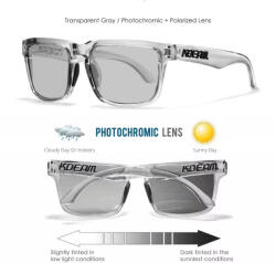 KDEAM OPTICS Photochromatic és polarizált napszemüveg UV400 női férfi uniszex átlátszó
