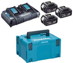 Makita Kit 3 acumulatori Li-Ion, 18V LXT, 5Ah (MAKPAC3 + BL1850Bx3 + DC18RD) (198844X)