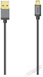 Hama 200500 480 MBPS 0, 75 m metál/fekete Micro USB kábel