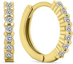 Brilio Silver Csillogó aranyozott karika fülbevaló cirkónium kővel EA665Y