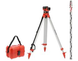 TOYA optikai geodéziai szintező tartozékokkal 32x-os optikai szintező + 5 méteres mérőléc + állvány (YT-30553) (YT-30553)