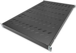 ASSMANN 1U fixed shelf for 1000mm depth racks 44x482x700mm adjust. 700-900mm depth Black DN-97649 (DN-97649)