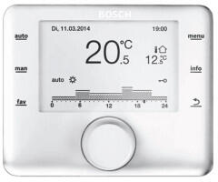 Bosch CR400 időjáráskövető szabályzó külső érzékelő nélkül, heti programozás max. 4 fűtési kör (7738114122)